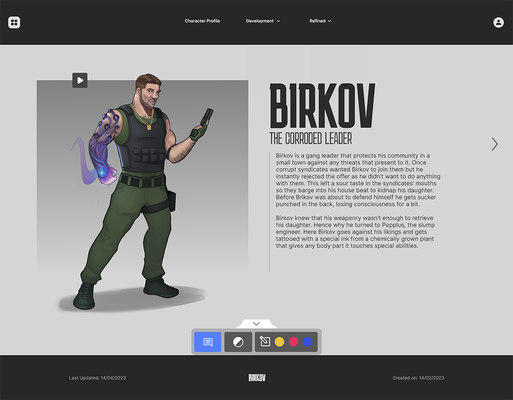 Birkov, the Corroded Leader – Interactive Concept Art